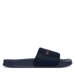 Klapki Tommy Hilfiger. Niebieskie klapki męskie Tommy Hilfiger. Za 189.99 zł.