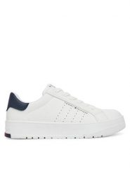 Tommy Hilfiger Sneakersy Low Cut Lace-Up Sneaker T3X9-33856-1355 S Biały. Białe trampki i tenisówki chłopięce Tommy Hilfiger, bez wzorów, ze skóry, bez zapięcia. Za 219.99 zł.