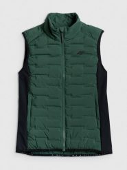 4F Bezrękawnik trekkingowy z wypełnieniem Primaloft Silver damski - khaki XS. Brązowe kurtki damskie 4f, na lato, l, bez wzorów, z materiału, bez kaptura. Za 349.99 zł.