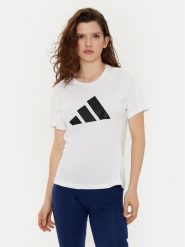 Adidas Koszulka techniczna Run It IN0111 Biały Regular Fit. Białe koszulki sportowe damskie Adidas, s, bez wzorów, z syntetyku, bez kołnierzyka, bez ramiączek, do biegania. Za 89.99 zł.