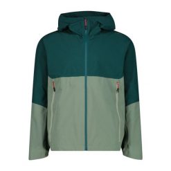 Kurtka z kapturem CMP. Zielone kurtki męskie CMP, bez wzorów, trekkingowe. Za 288.69 zł.