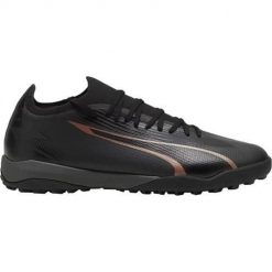 Buty piłkarskie męskie Puma Ultra Match Tt. Czarne buty sportowe męskie Puma, z materiału, bez zapięcia, do piłki nożnej. Za 219.09 zł.