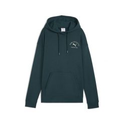 Damska bluza z kapturem PUMA Class o luźnym kroju PUMA Green Terrain. Zielone bluzy sportowe damskie Puma, bez wzorów, z kapturem, do biegania. Za 269.00 zł.