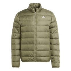 Kurtka Mężczyzna Adidas Essentials Lite Down zielony. Białe kurtki męskie Adidas, m, bez wzorów, trekkingowe. W wyprzedaży za 412.10 zł.