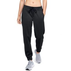 Spodnie treningowe damskie Under Armour Recovery Travel Track. Czarne spodnie sportowe damskie Under Armour, bez wzorów, z dresówki. Za 183.70 zł.