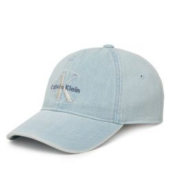 Czapka z daszkiem Calvin Klein Jeans. Niebieskie czapki i kapelusze męskie Calvin Klein Jeans, bez wzorów, z jeansu. Za 139.99 zł.