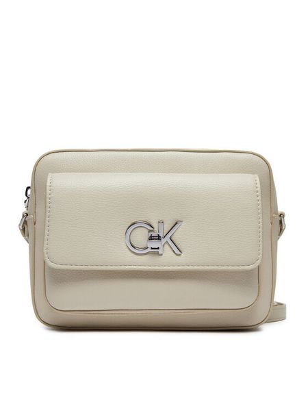Calvin Klein Torebka Re-Lock Camera K60K612538 Écru. Listonoszki damskie Calvin Klein, bez wzorów, ze skóry, bez dodatków. Za 419.99 zł.