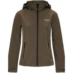 Damska kurtka Nordberg Soft Shell. Brązowe kurtki damskie NORDBERG, xl, bez wzorów, z materiału, bez kaptura. Za 459.99 zł.