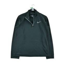 Second life - Nike Bluza męska Therma-Fit - Stan bardzo dobry. Czarne bluzy męskie Nike, l, bez wzorów, bez kaptura, na fitness i siłownię. Za 106.46 zł.