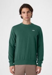 Bluza Fila Leverano. Zielone bluzy męskie Fila, s, bez wzorów, z materiału, bez kaptura. Za 227.20 zł.