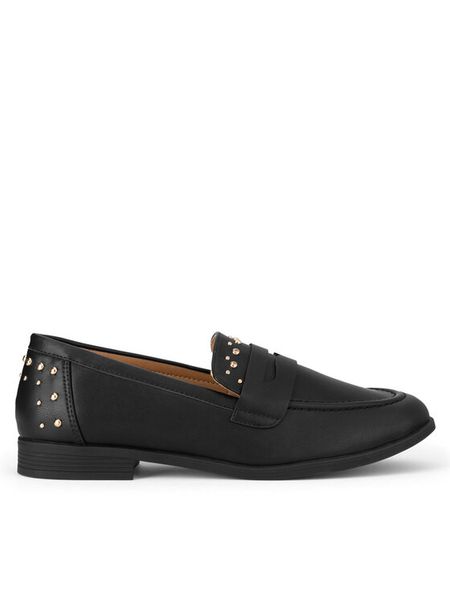 Jenny Fairy Mokasyny WS10002-04 Czarny. Czarne mokasyny damskie Jenny Fairy, ze skóry. Za 66.99 zł.