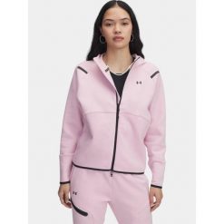 Bluza z kapturem damska Under Armour Unstoppable FZ. Czerwone bluzy sportowe damskie Under Armour, s, bez wzorów, z kapturem. Za 499.00 zł.