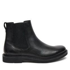 Sztyblety ECCO. Czarne botki męskie ecco, bez wzorów, bez zapięcia. Za 659.99 zł.