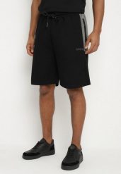 Czarne Szorty Dresowe z Bawełną i Sznurkami Naprelia. Czarne szorty męskie Born2be, m, bez wzorów, z bawełny, eleganckie. Za 54.99 zł.