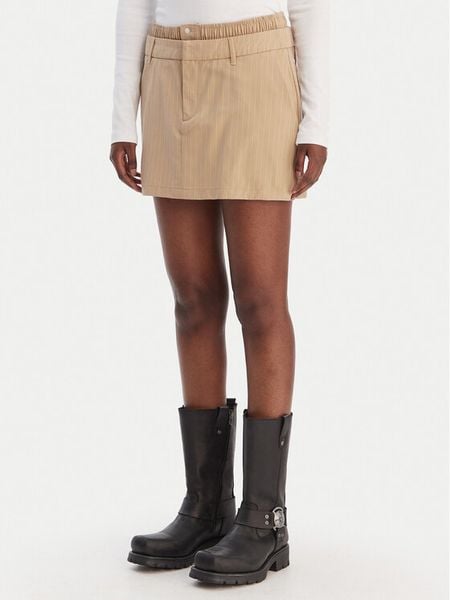HUGO Spódnica mini Remima 50552371 Beżowy Regular Fit. Brązowe spódnice damskie Hugo, bez wzorów, z syntetyku, mini. Za 265.99 zł.