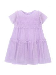 Mayoral Sukienka elegancka 3917 Fioletowy Regular Fit. Fioletowe sukienki dla dziewczynek Mayoral, bez wzorów, z syntetyku, eleganckie, bez ramiączek. Za 189.99 zł.