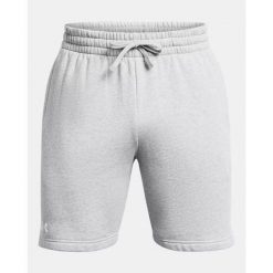 Szorty Under Armour Rival Fleece. Szare krótkie spodenki sportowe męskie Under Armour, s, bez wzorów, z bawełny, na fitness i siłownię. Za 149.00 zł.