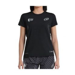 Koszulka Bullpadel Llama dla kobiet. Czarne t-shirty damskie bullpadel, xs, bez wzorów, z elastanu, bez kołnierzyka. Za 201.05 zł.