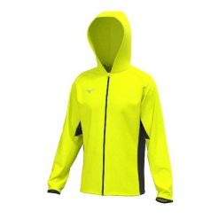 Bluza damska z kapturem Mizuno. Żółte bluzy sportowe damskie Mizuno, l, bez wzorów, z materiału, z kapturem, do biegania. Za 274.70 zł.