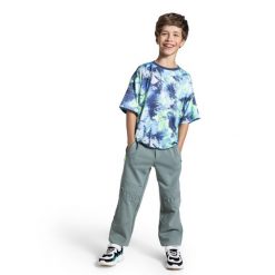 Spodnie sportowe dla dzieci Lemon Explore WL5 Slim Fit. Zielone spodnie sportowe dla chłopców LEMON explore, bez wzorów, z bawełny, sportowe, długie, na fitness i siłownię. Za 99.90 zł.