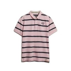 Koszulka polo w paski Superdry Vintage. Czerwone koszulki polo męskie Superdry., m, bez wzorów, z jeansu, eleganckie, bez ramiączek. Za 251.80 zł.