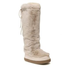 Kozaki Jenny Fairy. Brązowe kozaki damskie Jenny Fairy, bez obcasa, na płaskiej podeszwie. Za 149.97 zł.