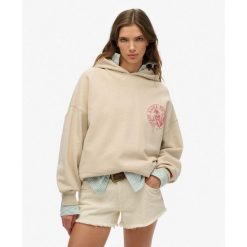 Damska bluza oversize z kapturem Superdry Lo-fi Outdoor. Szare bluzy damskie Superdry., na zimę, l, bez wzorów, z kapturem. Za 371.80 zł.