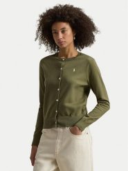 Polo Ralph Lauren Kardigan 211971871501 Khaki Slim Fit. Brązowe kardigany damskie Polo Ralph Lauren, m, bez wzorów, z bawełny, bez kołnierzyka, bez ramiączek, bez kaptura. Za 859.99 zł.
