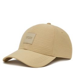 Czapka z daszkiem BOSS. Brązowe czapki i kapelusze męskie Boss, bez wzorów. Za 139.99 zł.