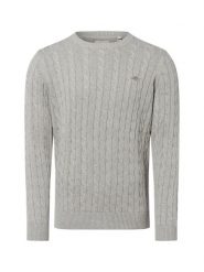 Gant Sweter Mężczyźni Bawełna srebrny, M. Szare swetry przez głowę męskie GANT, m, bez wzorów, z bawełny, bez kołnierzyka. Za 699.95 zł.