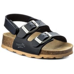 Sandały Superfit. Niebieskie sandały chłopięce Superfit, bez zapięcia. Za 169.99 zł.