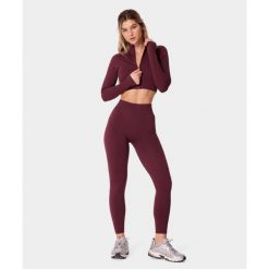 Legginsy bezszwowe Carpatree Elite fioletowe. Fioletowe legginsy sportowe damskie Carpatree, s, bez wzorów, z elastanu, z podwyższonym stanem, na fitness i siłownię. Za 249.99 zł.