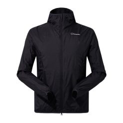 Kurtka przeciwwiatrowa męska Berghaus Alpha Resist-Air. Czarne kurtki męskie Berghaus, m, bez wzorów, sportowe, bez kaptura. Za 629.99 zł.