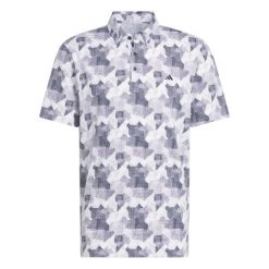 Polo adidas Go-To Print. Białe koszulki polo męskie Adidas, m, bez wzorów, bez kołnierzyka, bez ramiączek, na golfa. W wyprzedaży za 234.00 zł.