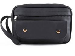 MĘSKA SASZETKA DO RĘKI WYKONANA Z POLSKIEJ SKÓRY NATURALNEJ POJEMNA G45. Saszetki męskie ze skóry. Za 79.90 zł.