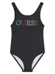 Guess Strój kąpielowy J5GZ01 KCA60 Czarny. Czarne stroje kąpielowe dla dziewczynek Guess, z aplikacjami, z syntetyku. Za 129.99 zł.
