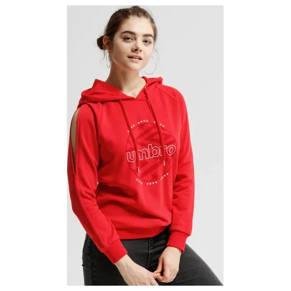 Umbro Bluza Snazzy , czerwony, rozmiar L. Czerwone bluzy damskie Umbro, l, z aplikacjami, z materiału, bez kaptura. W wyprzedaży za 53.99 zł.