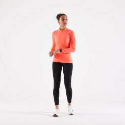 Legginsy do biegania damskie Kiprun Run 900 Light. Czarne legginsy damskie KIPRUN, xs, bez wzorów, z elastanu, długie, do biegania. W wyprzedaży za 99.99 zł.