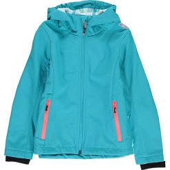 Kurtka softshellowa w kolorze błękitnym. Niebieskie kurtki i płaszcze dla chłopców CMP Kids, bez wzorów, z materiału, bez kaptura. W wyprzedaży za 112.95 zł.