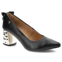 Czarne Czółenka Maciejka Damskie Eleganckie Buty. Czarne czółenka damskie Maciejka, bez wzorów, ze skóry, eleganckie, bez obcasa, na obcasie, bez zapięcia. Za 329.00 zł.