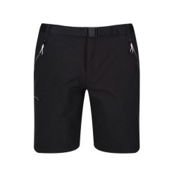 Szorty męskie Xert III rozciągliwe. Czarne krótkie spodenki sportowe męskie Regatta, m, bez wzorów, trekkingowe. Za 108.99 zł.
