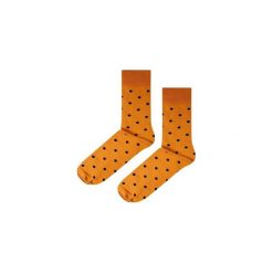 Skarpetki Mustard Dots. Niebieskie skarpety męskie marki Soxstory, z napisami. Za 16.00 zł.