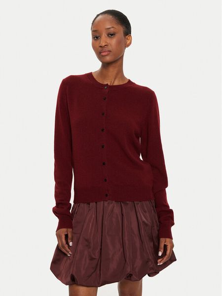 Herskind Kardigan Roselle 5241969 Bordowy Regular Fit. Czerwone kardigany damskie Herskind, xs, bez wzorów, z kaszmiru. Za 699.99 zł.