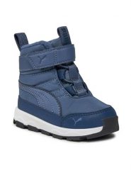 Puma Śniegowce Evolve Boot AC+ Inf 392646 02 Niebieski. Niebieskie buty zimowe dziewczęce Puma, ze skóry, bez zapięcia. Za 239.99 zł.