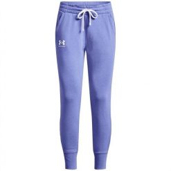 Spodnie Do Biegania Rival Fleece Dla Kobiet. Fioletowe spodnie sportowe damskie Under Armour, bez wzorów, do biegania. Za 302.99 zł.
