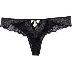 Stringi "ouvert" bonprix czarno-srebrny. Czarne stringi damskie bonprix, z koronki. Za 29.99 zł.