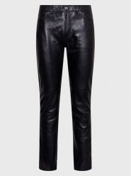 Serge Pariente Spodnie skórzane Sexy Man Czarny Regular Fit. Czarne spodnie materiałowe męskie Serge Pariente, l, bez wzorów, z materiału. Za 599.99 zł.