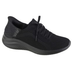 Buty do chodzenia damskie, Skechers Ultra Flex 3.0 Brilliant. Czarne obuwie sportowe damskie Skechers, bez wzorów, z materiału, trekkingowe. Za 349.99 zł.