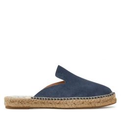 Espadryle Manebi. Niebieskie espadryle damskie Manebi, bez wzorów, bez obcasa, bez zapięcia. Za 549.99 zł.