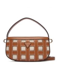 Guess Torebka Frankie Mini HWWG97 36770 Brązowy. Brązowe torebki do ręki damskie Guess, z aplikacjami, ze skóry, bez dodatków. Za 544.99 zł.
